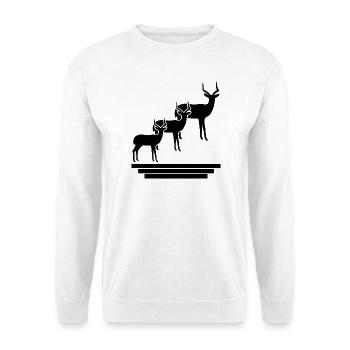 Antelope Silhouette – African Wildlife - Unisex Sweatshirt - white - Front