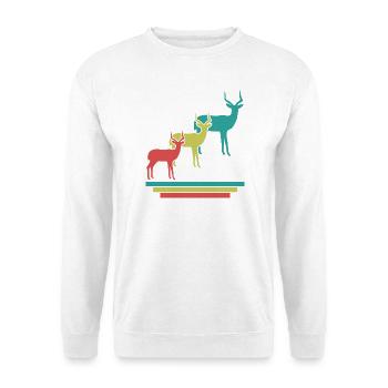 Antilopen Silhouetten Safari - Unisex Pullover - Weiß - Vorne