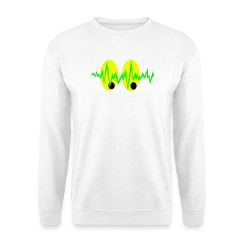 Pulsierende Augen Elektro Muster - Unisex Pullover - Weiß - Vorne