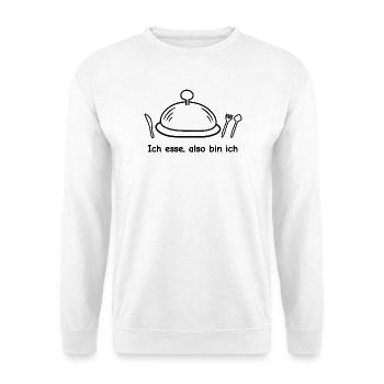 Ich esse, also bin ich - Unisex Pullover - Weiß - Vorne