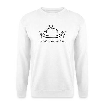 Ich esse, also bin ich - Unisex Pullover - Weiß - Vorne