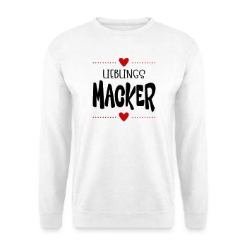 Macker Liebling - Unisex Pullover - Weiß - Vorne