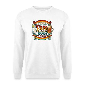 Vater 2027 Schwangerschaftsankündigung des werdenden Vaters - Unisex Pullover - Weiß - Vorne