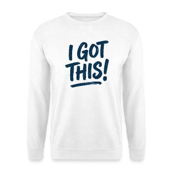 Ich schaffe das! Motivationsbürste - Unisex Pullover - Weiß - Vorne