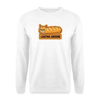 Baguette drôle de pain de chat en colère - Sweat-shirt Unisexe - blanc - Devant