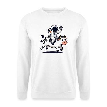 Astronauten-Bullenritt - Unisex Pullover - Weiß - Vorne