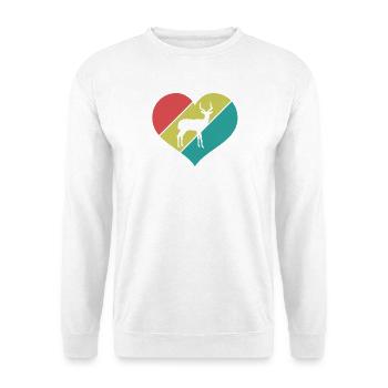 Antelope Heart – Safari Africa - Unisex Sweatshirt - white - Front