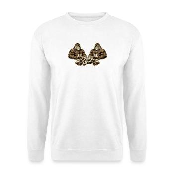 Doppelgorilla Kraftduo Fitness - Unisex Pullover - Weiß - Vorne