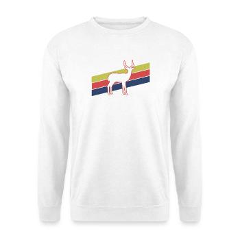 Antilope Retro Streifen – Safari Wildtier - Unisex Pullover - Weiß - Vorne
