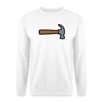 Zimmermannshammer Werkzeug Icon - Unisex Pullover - Weiß - Vorne