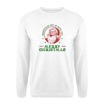 Merry Christmas Santa Retro Weihnachts Geschenk - Unisex Pullover - Weiß - Vorne