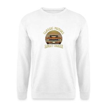 Sunset Cruiser : voiture rétro classique - Sweat-shirt Unisexe - blanc - Devant