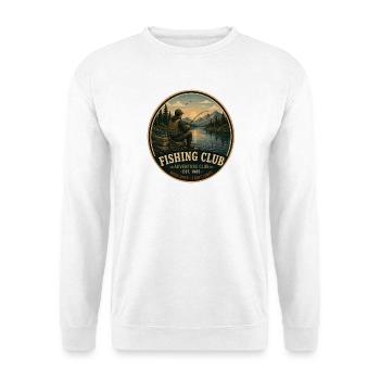 Angelclub Vintage Abenteuergrafik - Unisex Pullover - Weiß - Vorne