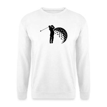 Golf Schwung Silhouette - Unisex Pullover - Weiß - Vorne