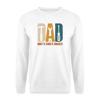  Gebaut, Es Repariert, Es Hat Den Nagel Auf Den - Unisex Pullover - Weiß - Vorne