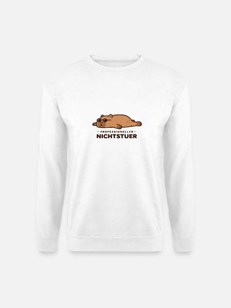 Professioneller Nichtstuer Capybara - Unisex Pullover - Weiß
