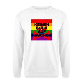 KEINEN BOCK AUF FASCHOS, NO NZS, NO AFD ROT - Unisex Pullover - Weiß - Vorne