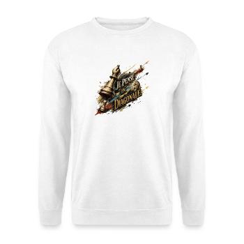 Je Pense En Diagonale - Sweat-shirt Unisexe - blanc - Devant