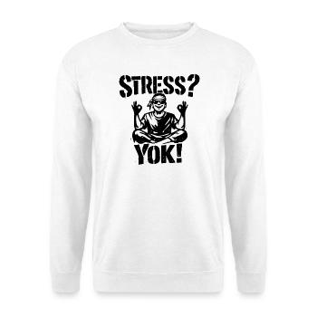Stress? Yok! | Türkisches Stencil Streetwear Desig - Unisex Pullover - Weiß - Vorne