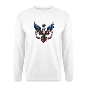 Royal US Eagle – Liberty & Crown Coat of Arms - Unisex Sweatshirt - white - Front