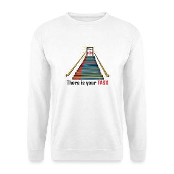 Where Your Fear Is. There Is Your Task - Unisex Pullover - Weiß - Vorne
