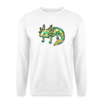 Geometric Axolotl Mosaic - Unisex Sweatshirt - white - Front