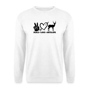 Cœur d’antilope Motif animal de paix - Sweat-shirt Unisexe - blanc - Devant