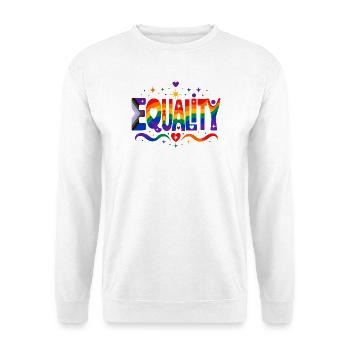 Equality Rainbow Diversity Shirt Sticker Throw Pillow - Unisex Sweatshirt - white - Front