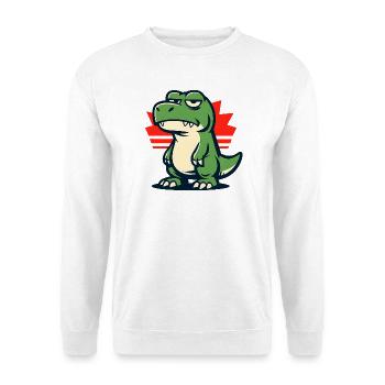 Chillig Dinosaur Mood Grumpy - Sweat-shirt Unisexe - blanc - Devant
