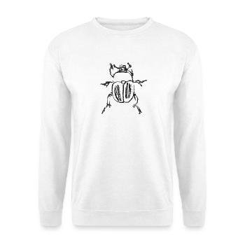 Scarabée noir – Illustration insecte - Sweat-shirt Unisexe - blanc - Devant