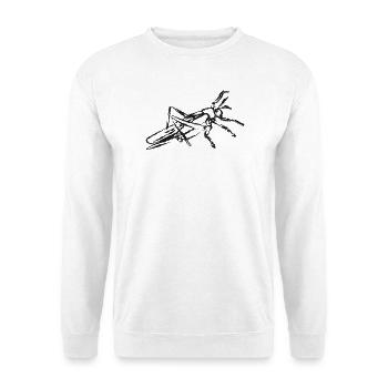 Schwarze Heuschrecke – Intecte Illustration - Unisex Pullover - Weiß - Vorne