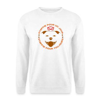 Staffie pour toujours - 025 - Sweat-shirt Unisexe - blanc - Devant