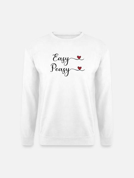 Easy Peasy Heart - Unisex Pullover - Weiß