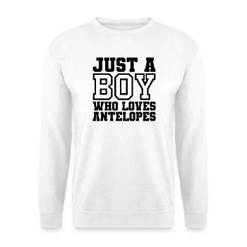 Just A Boy Who Loves Antelopes - Unisex Pullover - Weiß - Vorne