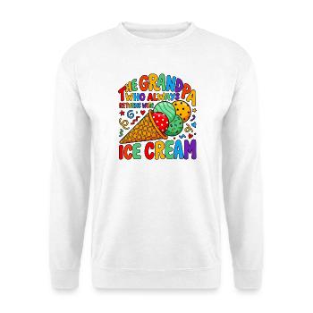 Grand-père avec une glace - Sweat-shirt Unisexe - blanc - Devant
