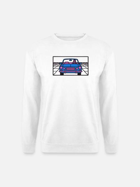 Retro Car Miami Logo - Unisex Sweatshirt - white