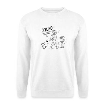 Offline Abenteuer Wanderin Pfadzeichen - Unisex Pullover - Weiß - Vorne