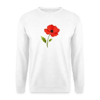 Poppy flower - Unisex Sweatshirt - white - Front