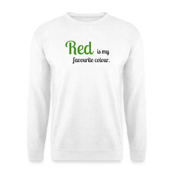 Rouge - Sweat-shirt Unisexe - blanc - Devant