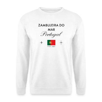 Zambujeira do Mar Portugal Koordinaten Reise - Unisex Pullover - Weiß - Vorne
