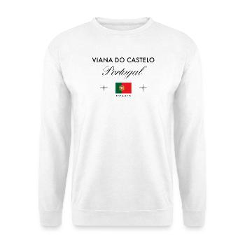 Viana do Castelo Portugal Koordinaten Reise - Unisex Pullover - Weiß - Vorne