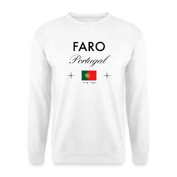 Faro Portugal coordonne un souvenir de voyage - Sweat-shirt Unisexe - blanc - Devant