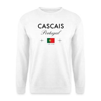 Cascais Portugal Coordinates Travel Souvenir - Unisex Sweatshirt - white - Front