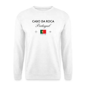 Cabo da Roca Portugal Koordinaten Reise Souvenir - Unisex Pullover - Weiß - Vorne