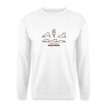 Yoga-Level Maximum Wasserschwein Yoga Posen - Unisex Pullover - Weiß - Vorne