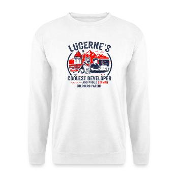 Journaliste de Lucerne Parent Dachshund Fier Vêtements - Sweat-shirt Unisexe - blanc - Devant