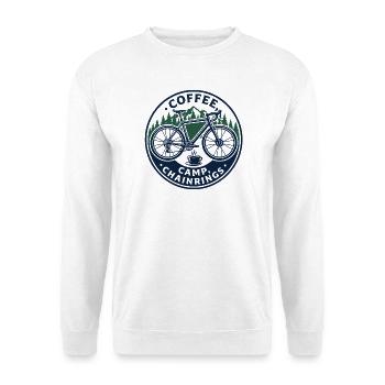 Coffee Camp Kettenblätter Vintage Bike Emblem - Unisex Pullover - Weiß - Vorne