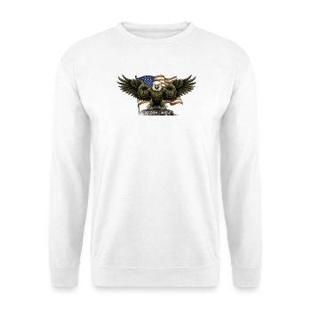 Aigle sur fond du drapeau américain - Sweat-shirt Unisexe - blanc - Devant