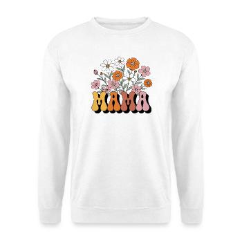 Mom Retro Floral Groovy - Unisex Sweatshirt - white - Front