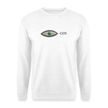 Eye mosaic with emerald pattern Gen - Unisex Sweatshirt - white - Front